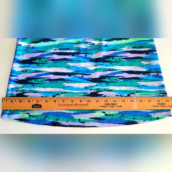 Lululemon Cool Racerback Tank Top Seven Wonders Multi Color Blue/Green Sz 8 - Picture 5 of 9